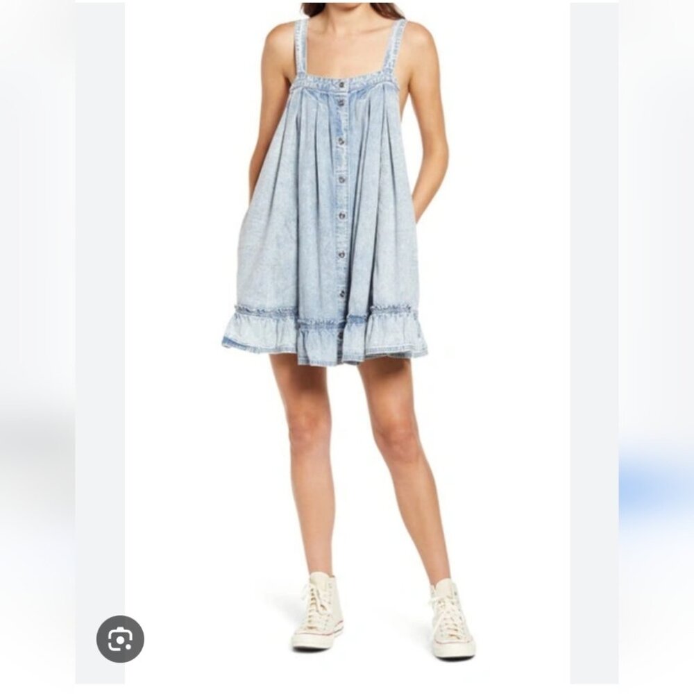 Free People Light Blue Denim Dress